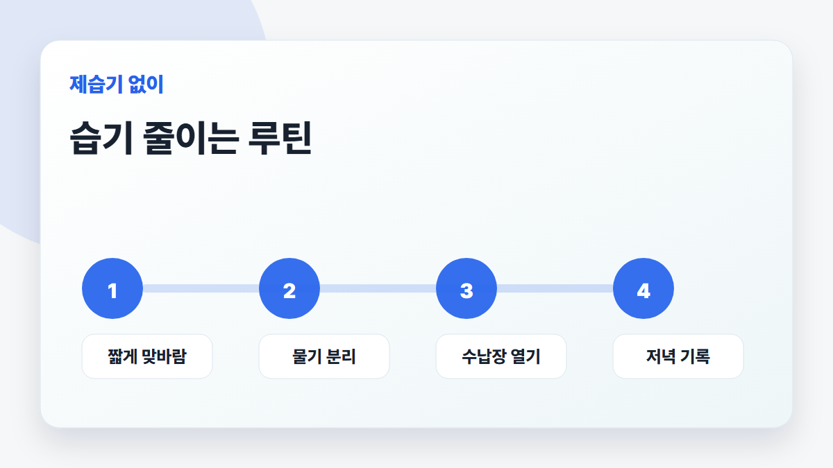 제습기 없이 습기를 줄이는 생활 루틴 카드